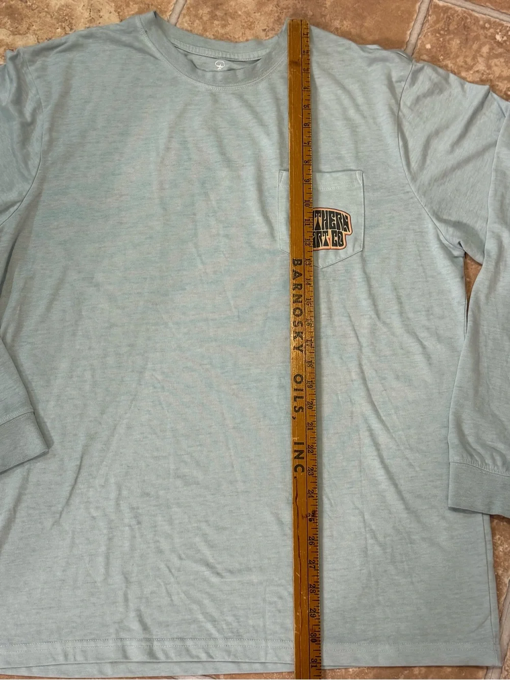 The Southern Shirt Co. long sleeve light weight light blue L/S tshirt men XL